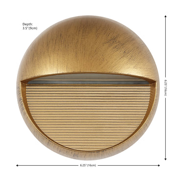 Orbe 6.25" Outdoor Metal/Glass Integrated LED Wall Sconce
